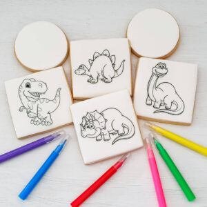 Colouring in cookies – Dinosaurs
