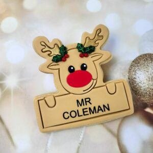 *TEACHER* Personalised Reindeer cookie – For Collection on Saturday 26th November